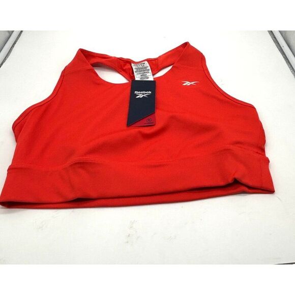 Reebok Women's Running Essentials Sports Bra (Plus Size) in Dynamic Red - Picture 10 of 11